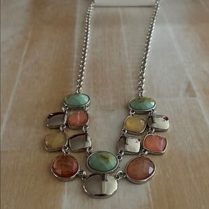 NWT Christopher & Banks Multicolor Gemstone Necklace